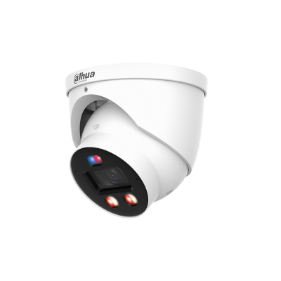 (DH-IPC-HDW3849HP-AS-PV-0280B-PRO) DAHUA CAMARA IP WIZCOLOR TURRET WIZSENSE SERIE 3 8MP CON INTELIGENCIA ARTIFICIAL, SOPORTA MICROSD 256GB, TIOC PRO ALARMA IN/OUT, ACUPICK, SMD 4.0, 12 VDC/POE, IP67, 2.8MM