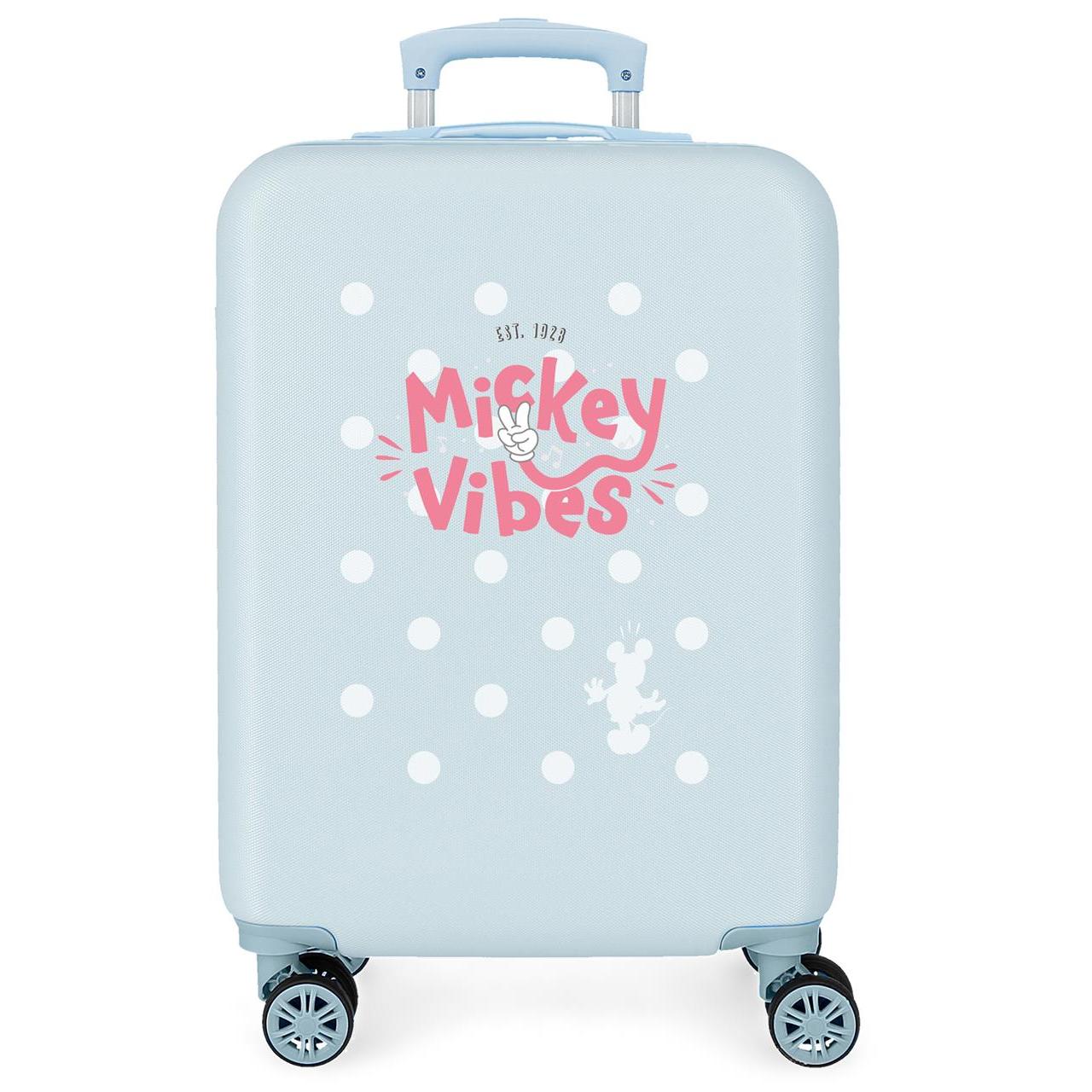 Maleta de cabina Mickey Vibes rígida azul