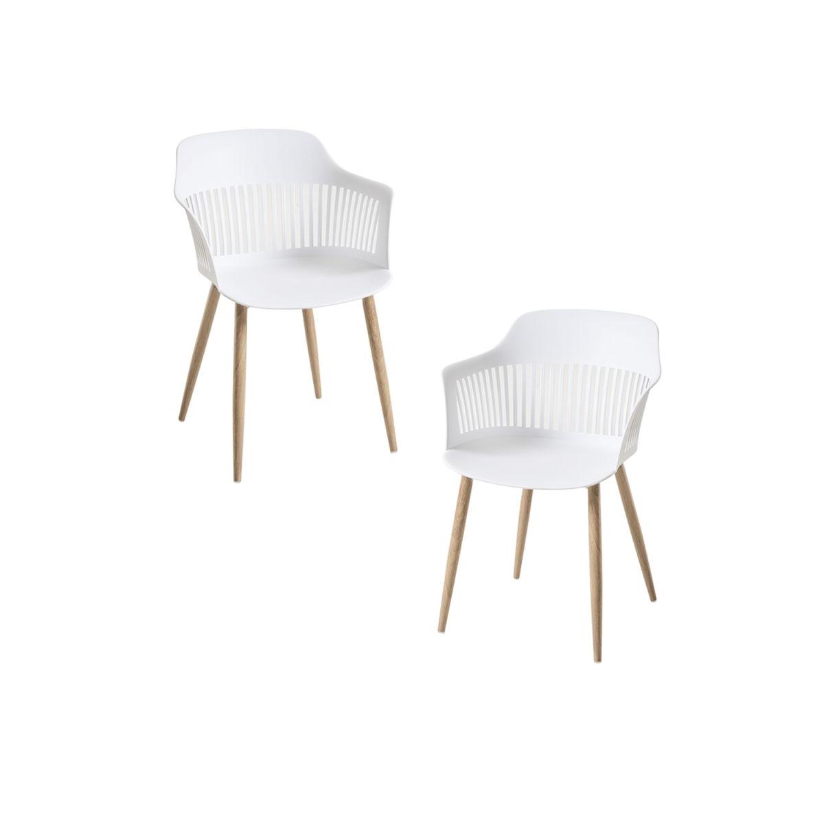 Regalos Miguel - Packs Sillas Comedor - Pack 2 Sillas Lisy - Blanco
