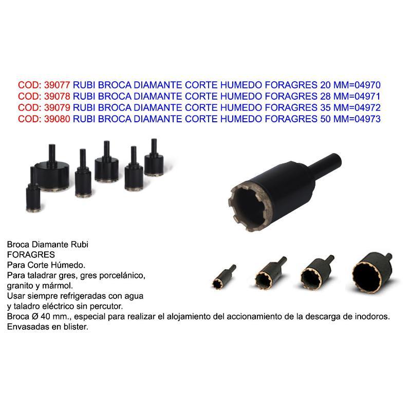 Rubi broca diamante corte humedo foragres 50 mm 04973