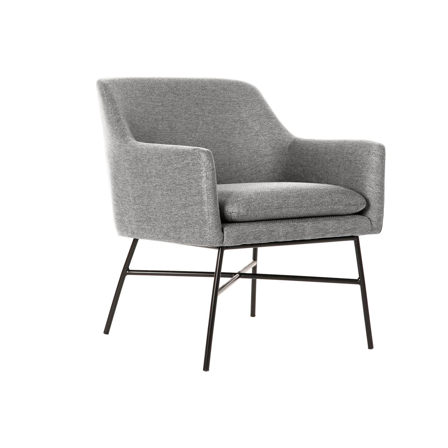 SILLON POLIESTER METAL 66X62X76,5 GRIS CLARO FIJALO MB207896