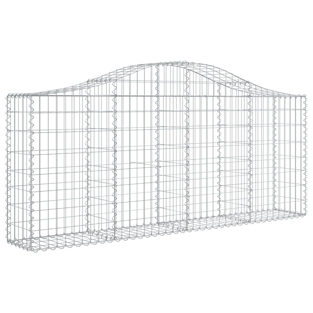 vidaXL Cestas de gaviones 6 uds forma de arco hierro 200x30x80/100 cm