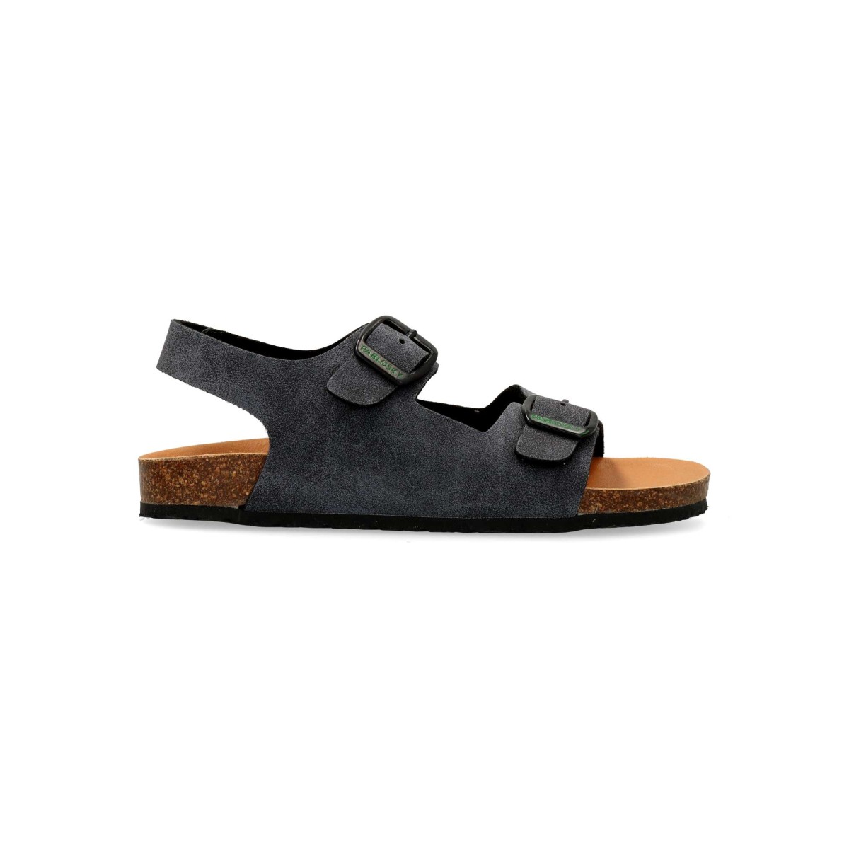 Pablosky - Sandalias bio para niño con hebilla, piel sintética, planta fisiológica de corcho superabsorbente y antibacteriana, suela de goma antideslizante, fabricadas en España