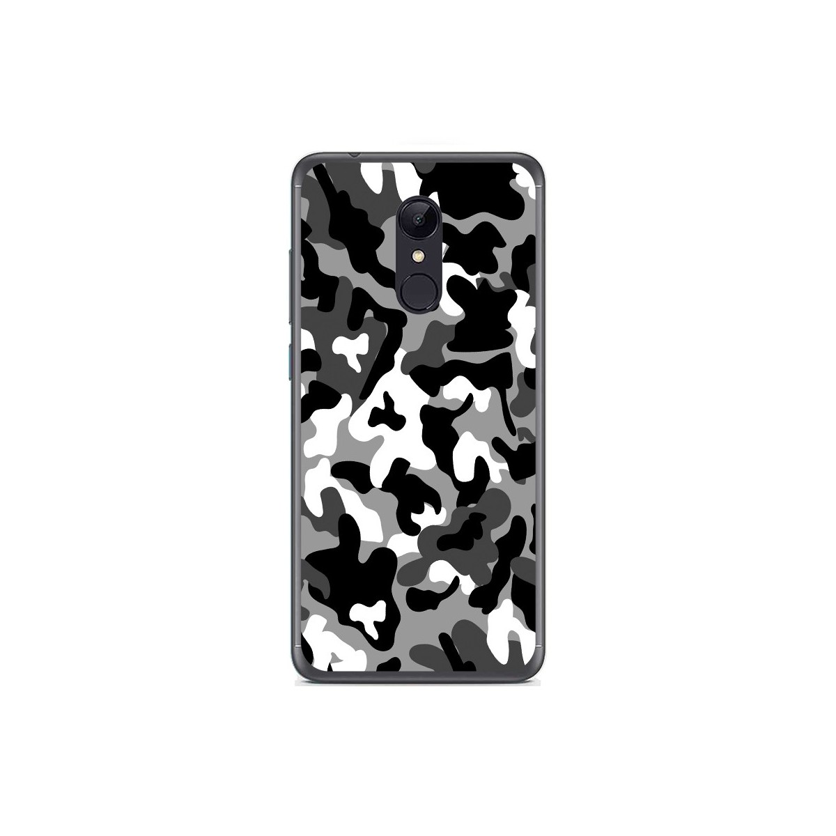 Tumundosmartphone Funda Gel Tpu para Xiaomi Redmi 5 Diseño Snow Camuflaje Dibujos