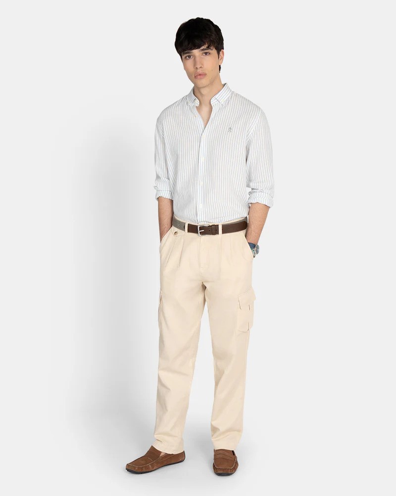 Camisa Harper and Neyer sky blue striped
