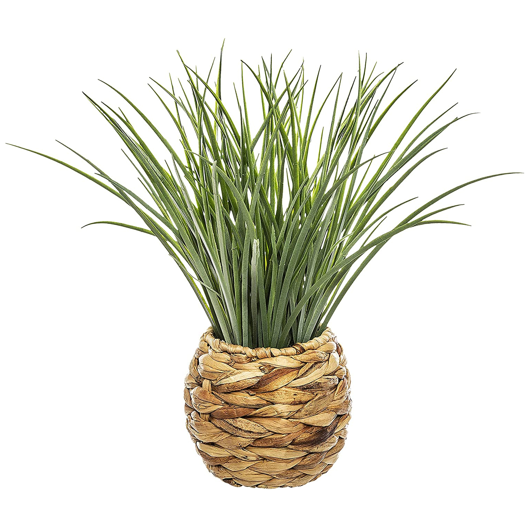 Atmosphera Maceta Decorativa Trenzada de Hojas de Jacinto y Planta para Decorar Interiores y Exteriores
