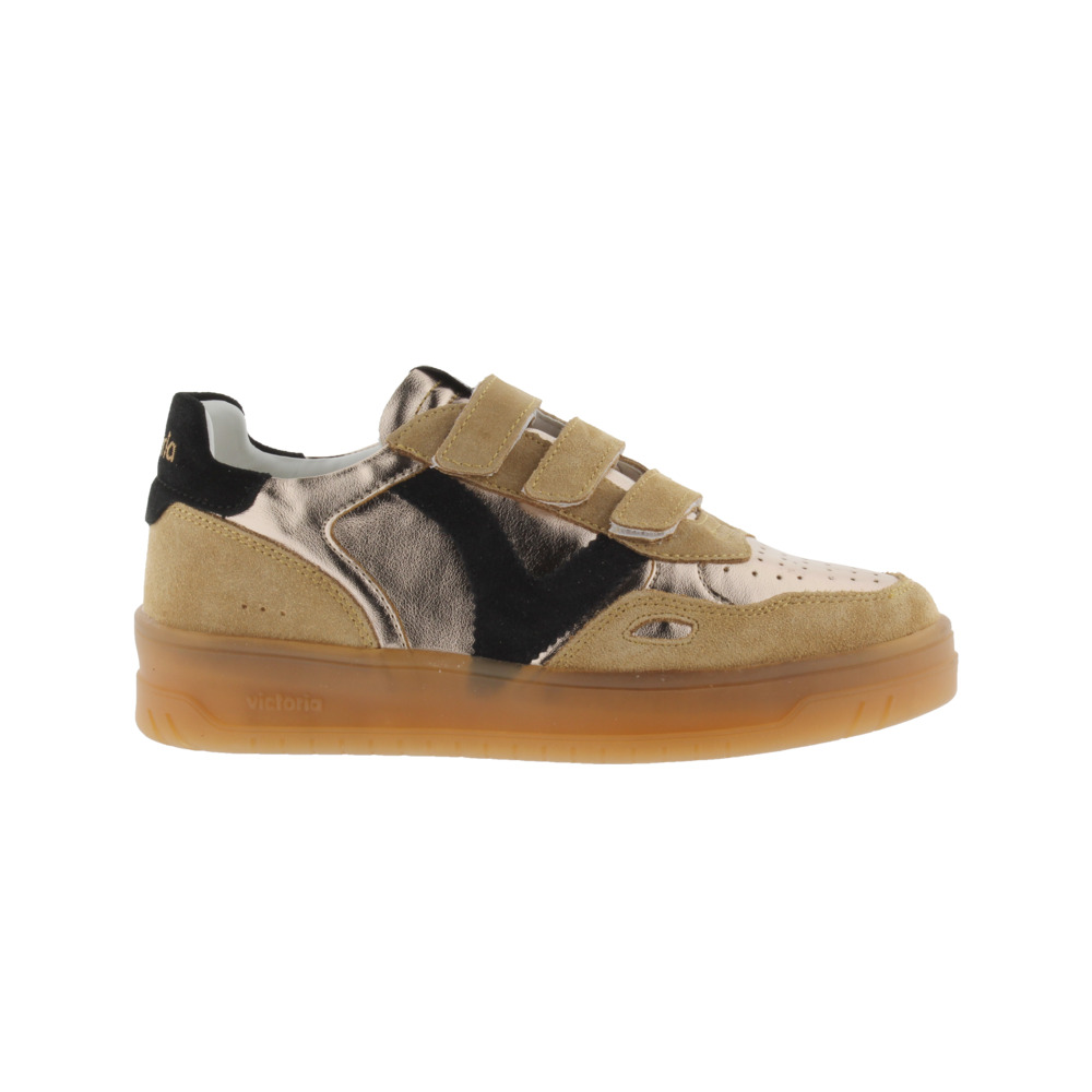 Victoria Seúl Zapatillas metalizadas con piezas de serraje y suela caramelo 1257141