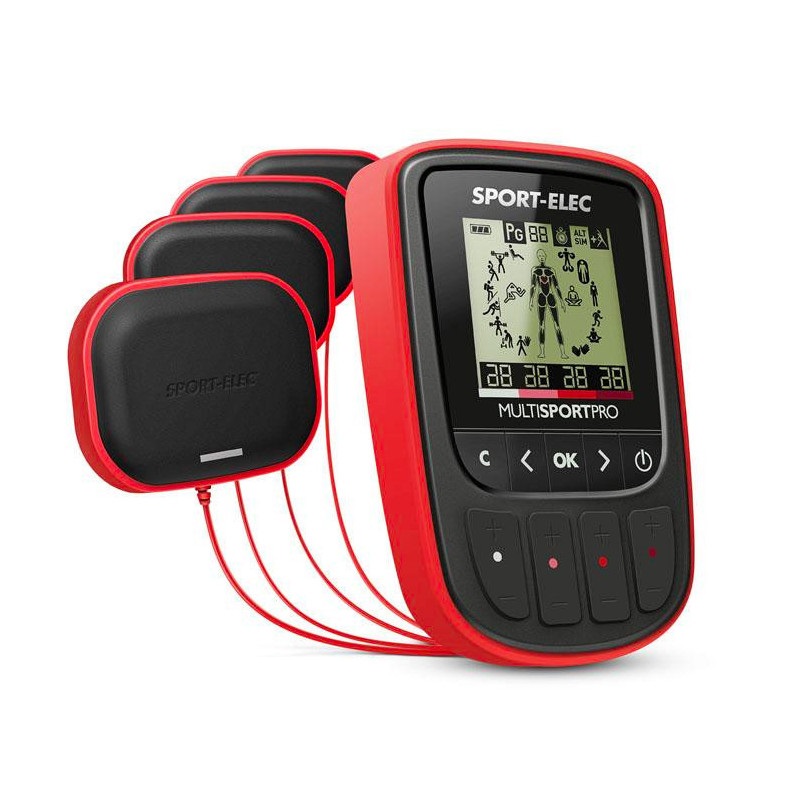 Electroestimulador muscular Multisport Pro Sport-Elec 4 canales 14 programas