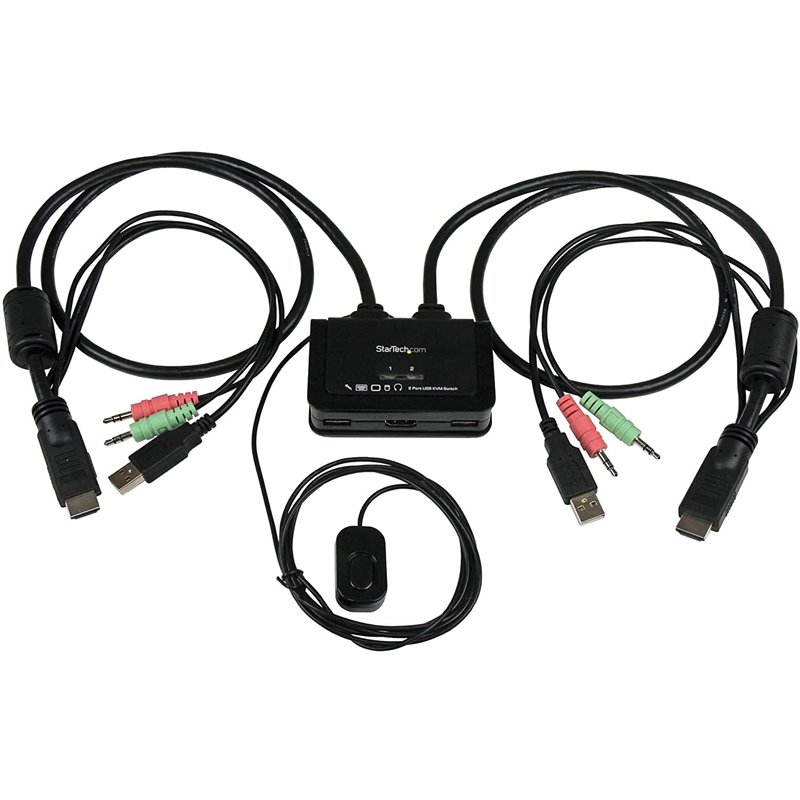 Conmutador Kvm Startech 2X1 Hdmi Usb Audio
