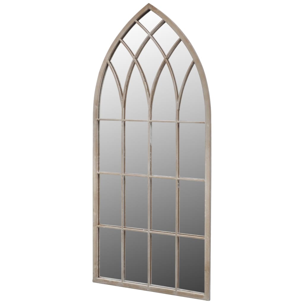 vidaXL Espejo Rústico en Forma de Arco Hierro Vidrio Blanco Antiguo Dimensiones 115 x 50 cm, 89 x 69 cm, 116 x 60 cm
