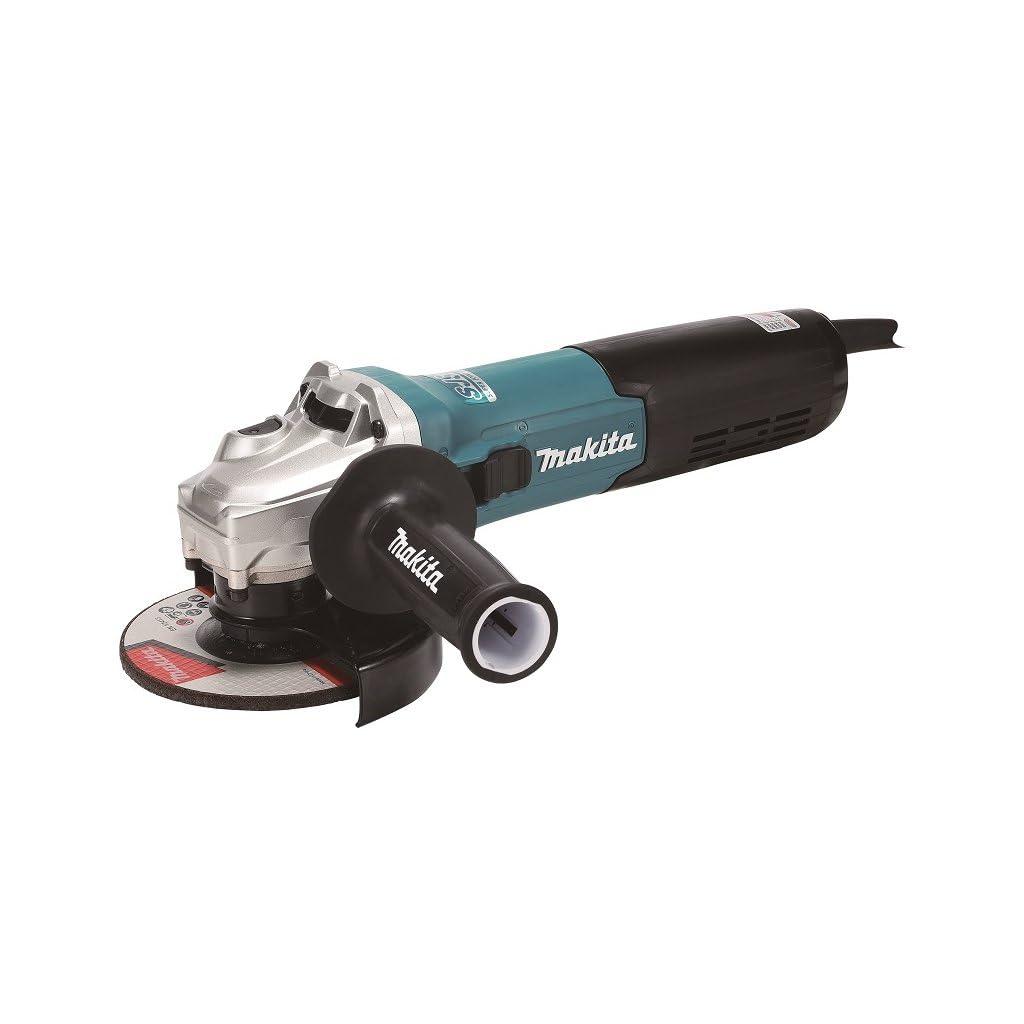 Amoladora Angular Makita GA5090X01 125mm 1900W con velocidad variable y tecnología SJS II para trabajos precisos en metal y madera