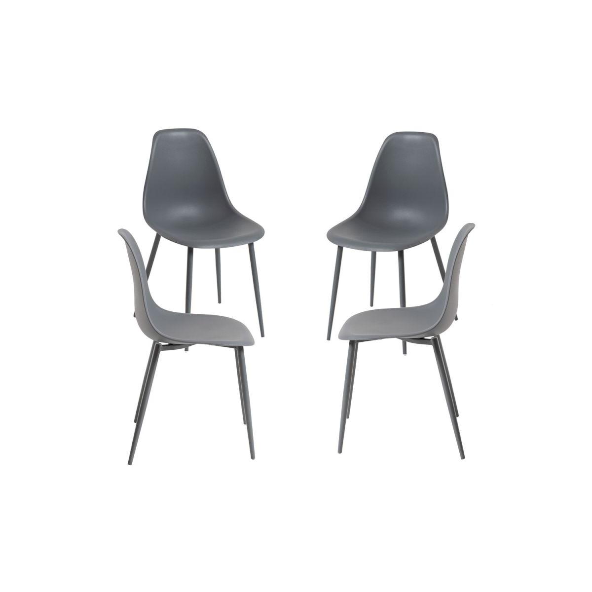 Regalos Miguel - Packs Sillas Comedor - Pack 4 Sillas Mykle Total - Gris oscuro