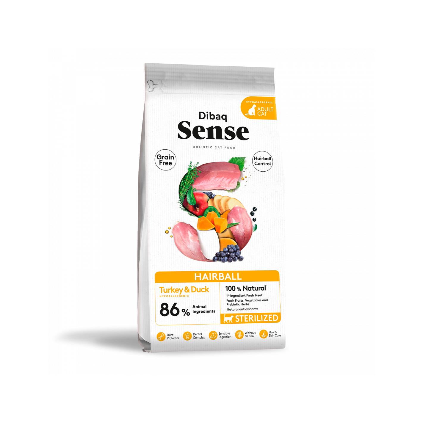 Dibaq Sense Cat Hairball Turkey & Duck 1.5Kg