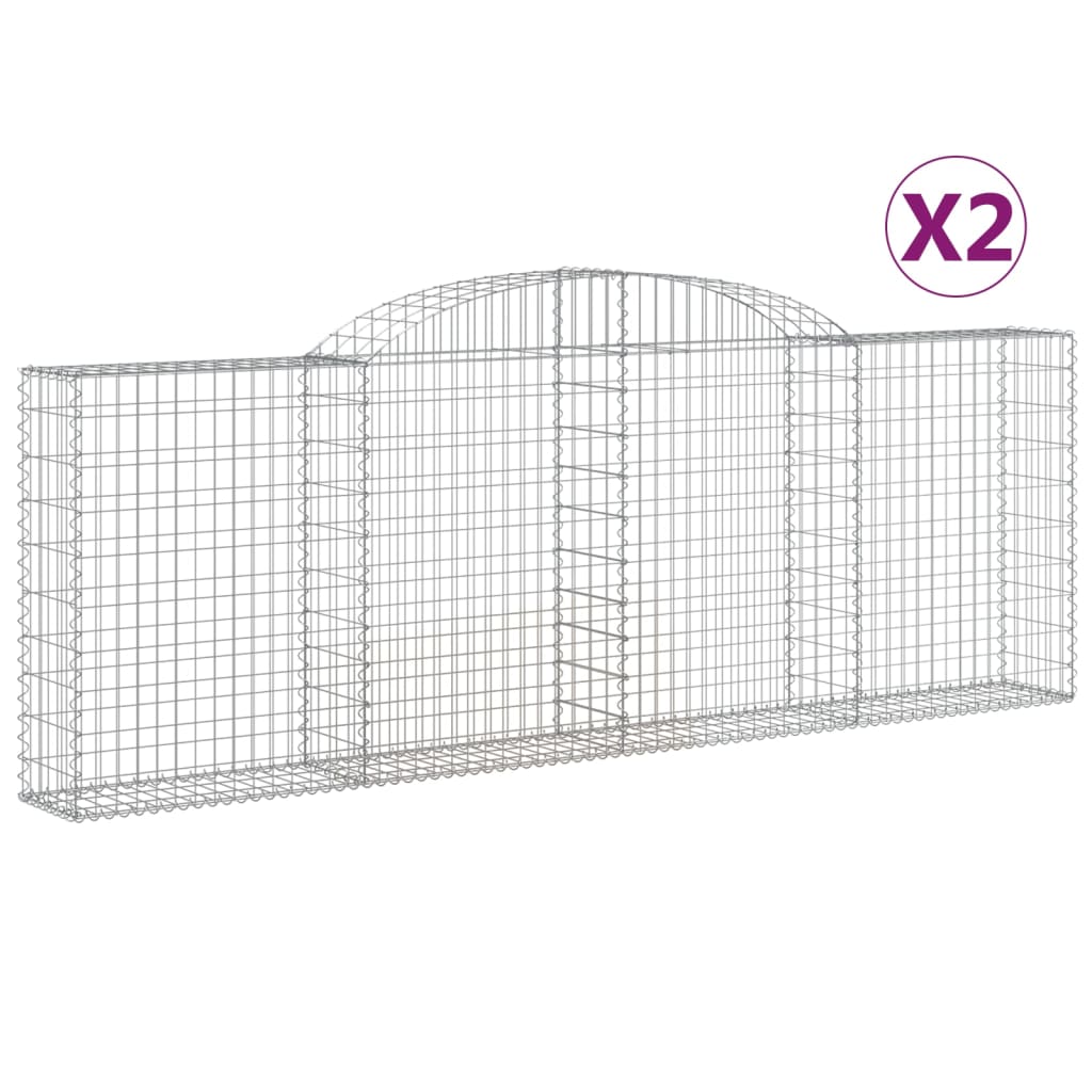 Vidaxl Cestas Gaviones Arco Hierro 300x30x40/60cm