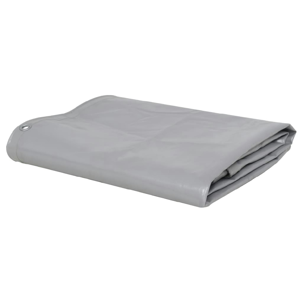 Vidaxl Lona 650 G/m² 1.5x10 M Gris - Resistente Al Agua y Al Desgarro