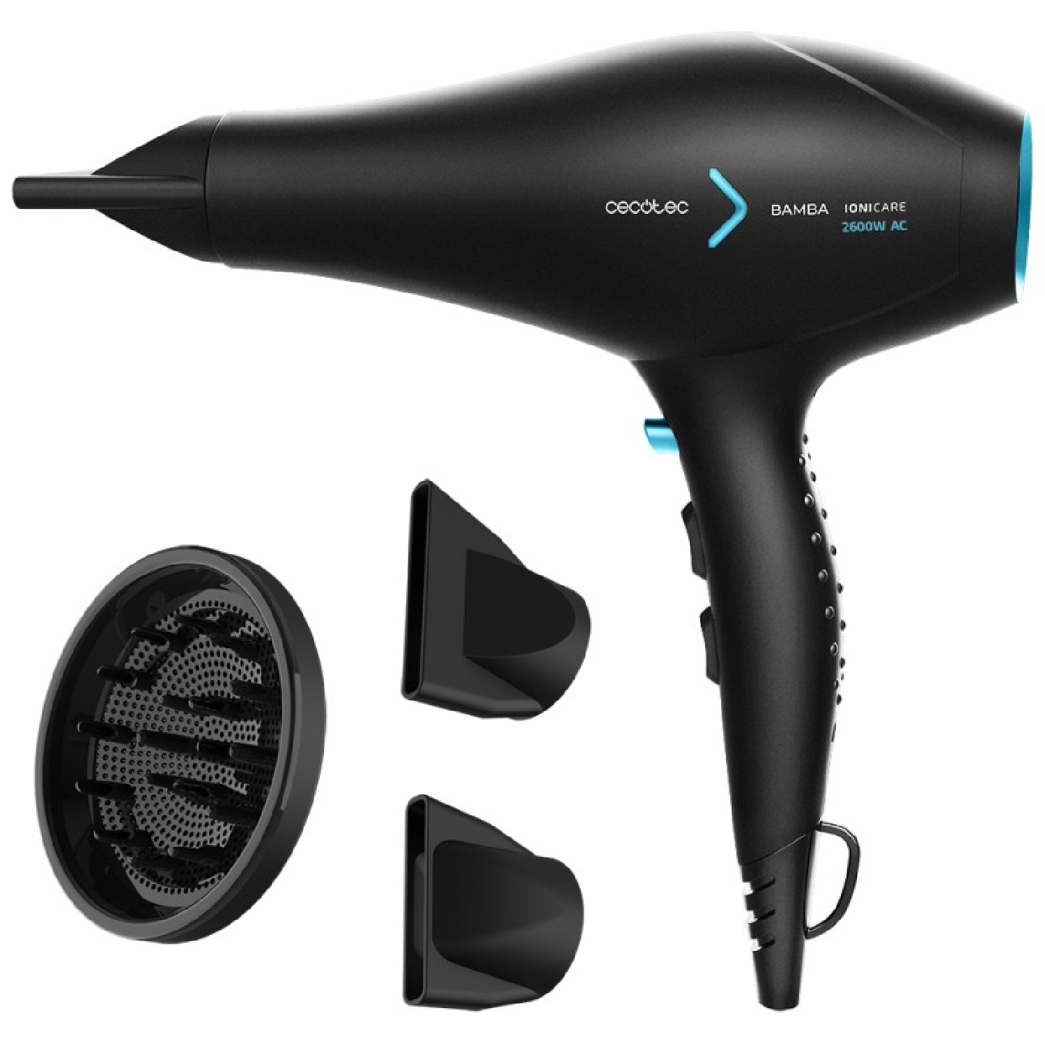 Cecotec Secador de pelo iónico Bamba IoniCare 5350 Powershine Ice. 2600 W, Ion real