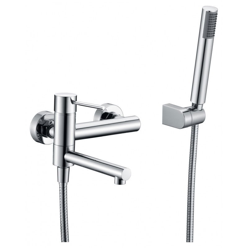 Imex Milos BDYS045-4 grifo de pared monomando empotrado para bañera con acabado cromado