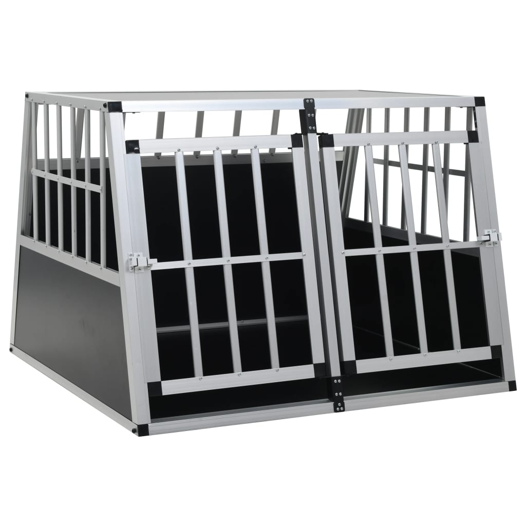vidaXL Jaula Perros Metálica Transportín Aluminio Animales Mascotas Dimensiones 54x69x50 cm (1 puerta),  89x69x50 cm (2 puertas),  65x91x69.5 cm (1 puerta) y mas