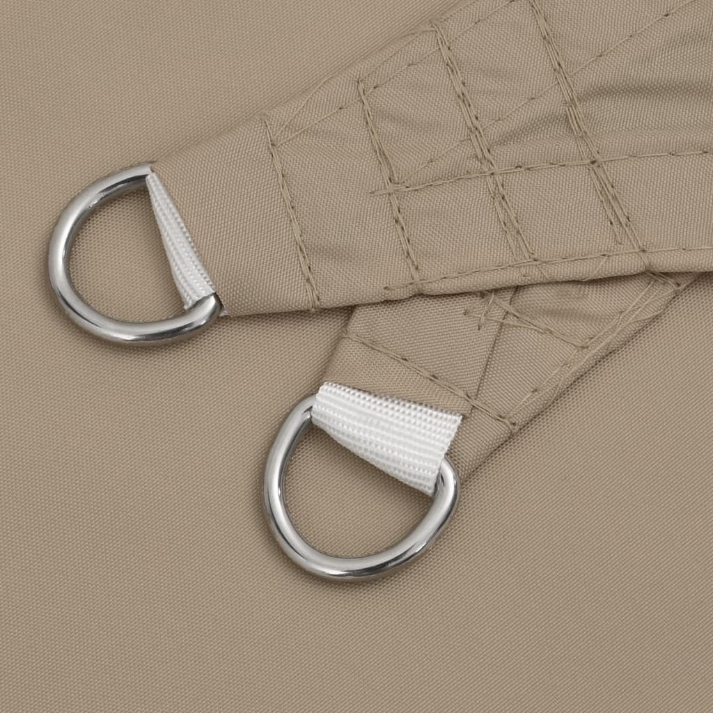 vidaXL Toldo de vela rectangular tela Oxford gris taupe 4x7 m