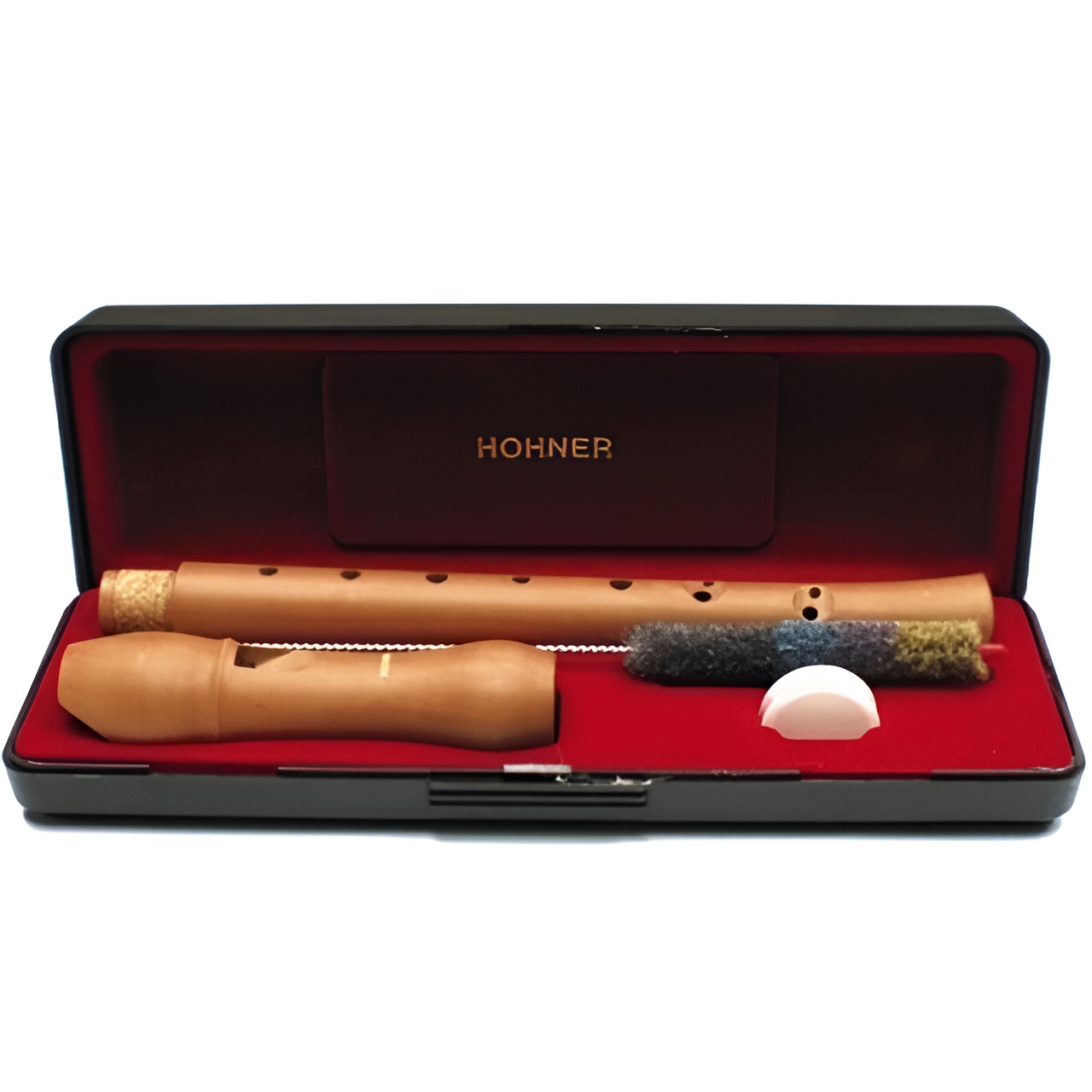 Flauta dulce soprano-Hohner (9532) (Madera Peral) (Barroca) (2 Piezas)