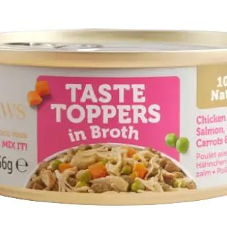 Applaws Comida Húmeda Topper Pollo, Salmón y Verduras en Caldo para Perros - 156 GR
