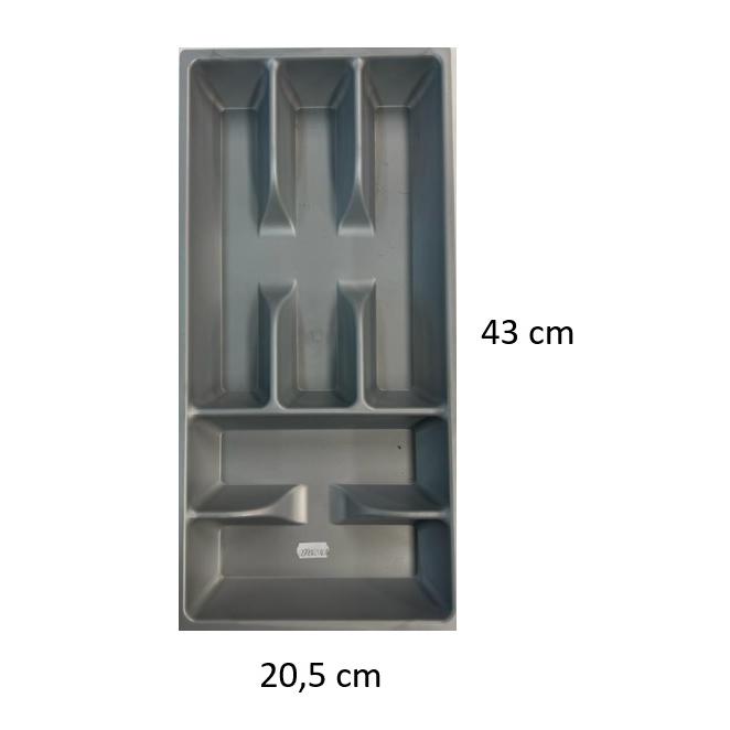 CUBERTERO DE PVC EN COLOR GRIS PARA CAJON MODELO COMBI