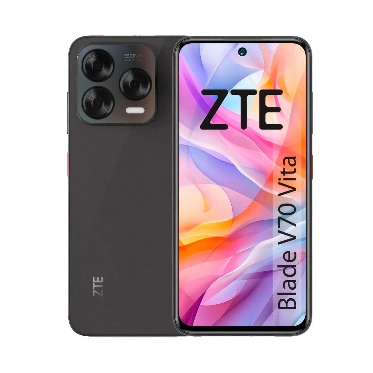 ZTE - Smartphone Blade V70 Vita 256 GB + 8 GB RAM + pantalla 6,7" HD+ 120 Hz + cámara 50 MP + batería 5000 mAh gris oscuro"