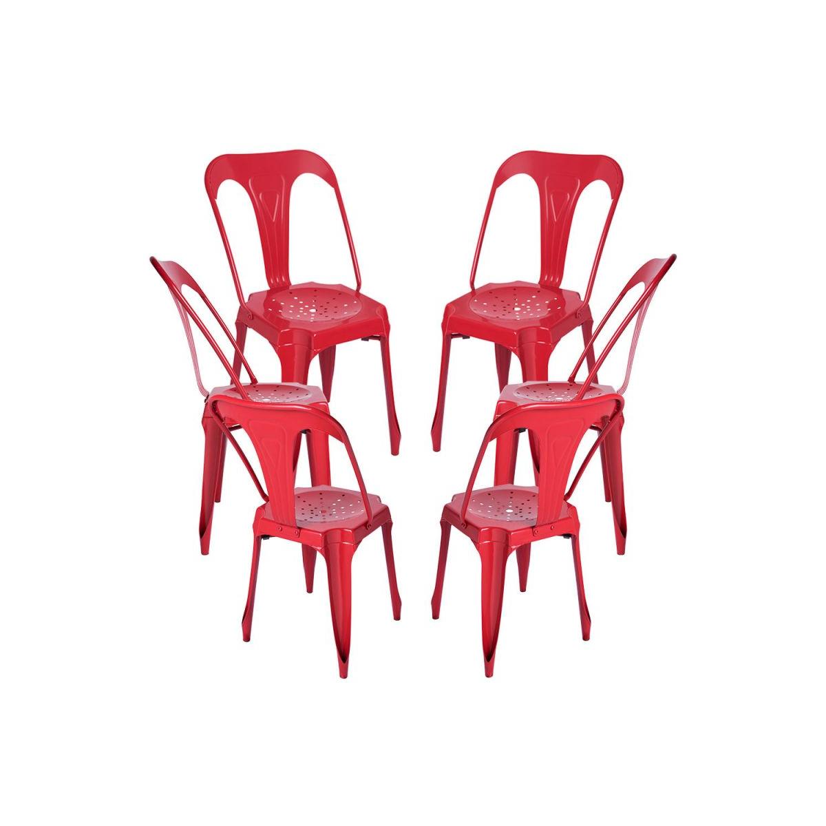 Regalos Miguel - Packs Sillas Comedor - Pack 6 Sillas Ulix - Rojo