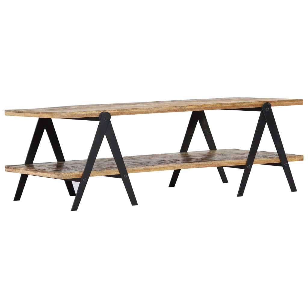 Vidaxl Mesa de Centro de Madera Maciza de Mango 115x60x40 Cm