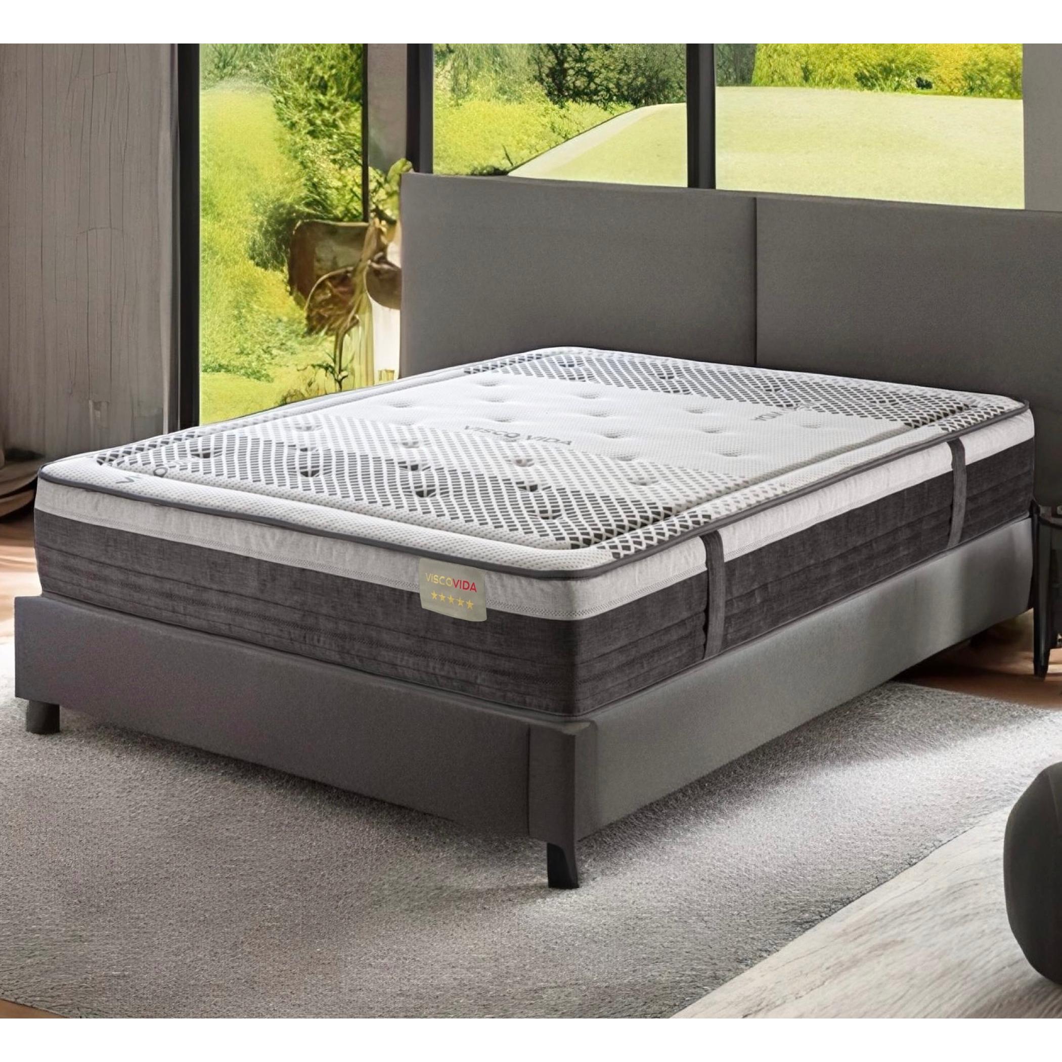 T-ORMU COLCHONES VISCOELASTICOS Premium – COLCHÓN Firmeza Firme - Altura ± 27 CM - Alivia Dolores de Espalda - 28 kg/m³ Muy Duradero - Colchon Viscoelástico Matrimonio y Juvenil – Traspirable Confortable Ergonómico Hipoalergénico Fabricado en España