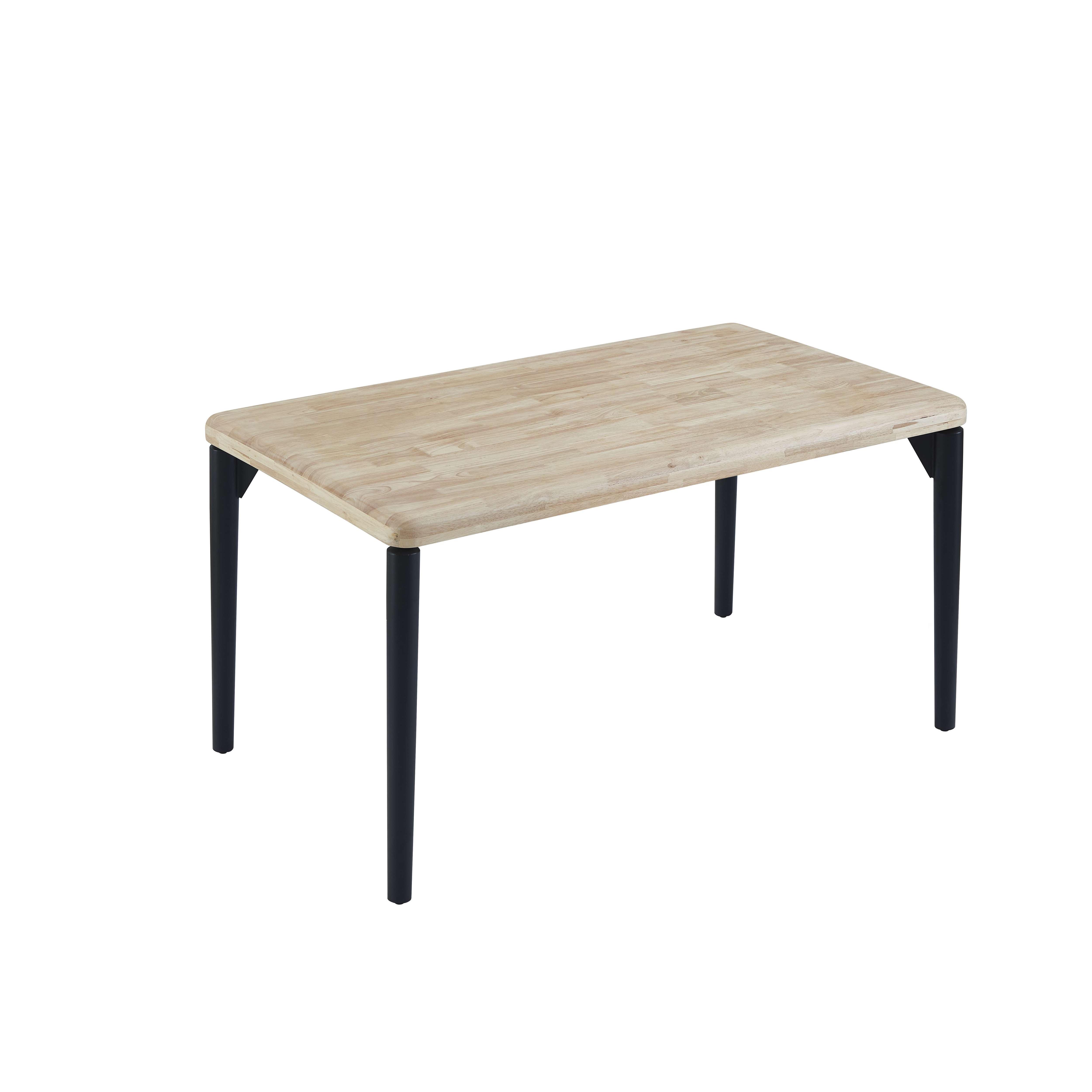 Miroytengo Mesa de Comedor Fija Napi Salón Estilo Industrial para 6 Comensales Color Roble Nordish y Negro 140x80 cm