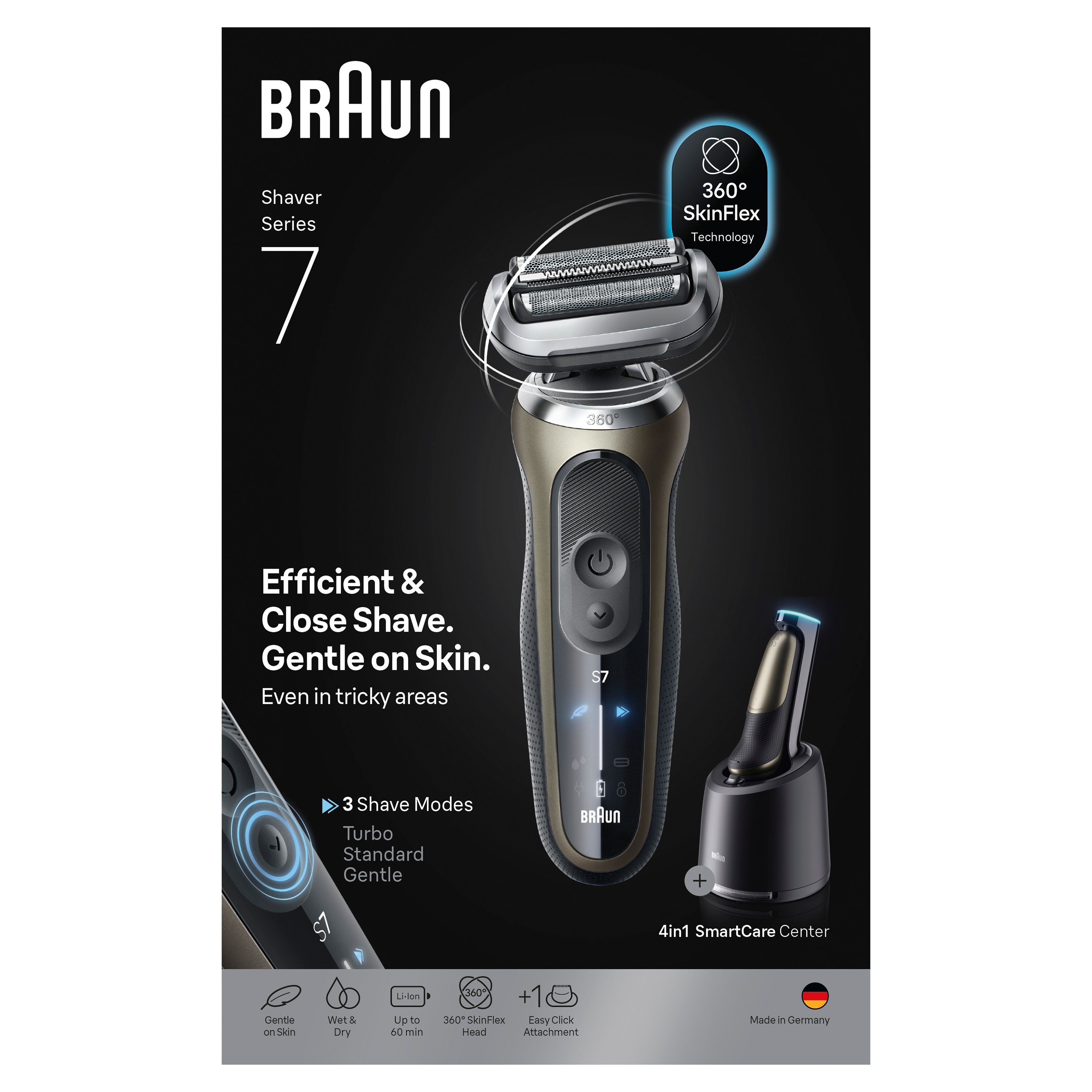 Braun Recortadora Series 7. Rasura, Recorta, Perfila, Afeitado perfecto, precisión profesional. Producto Europeo con Garantía Oficial.