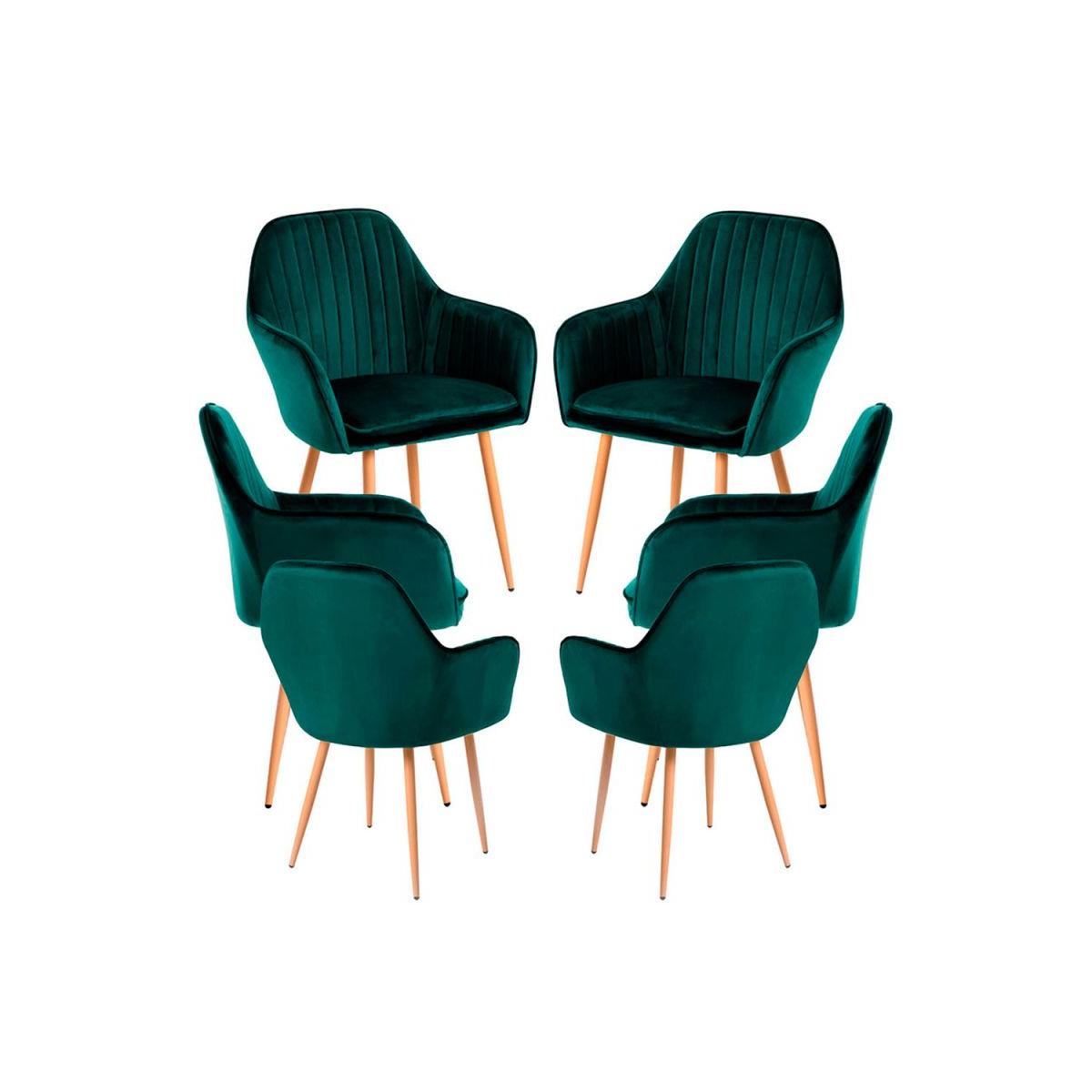 Regalos Miguel - Packs Sillas Comedor - Pack 6 Sillas Chic - Verde