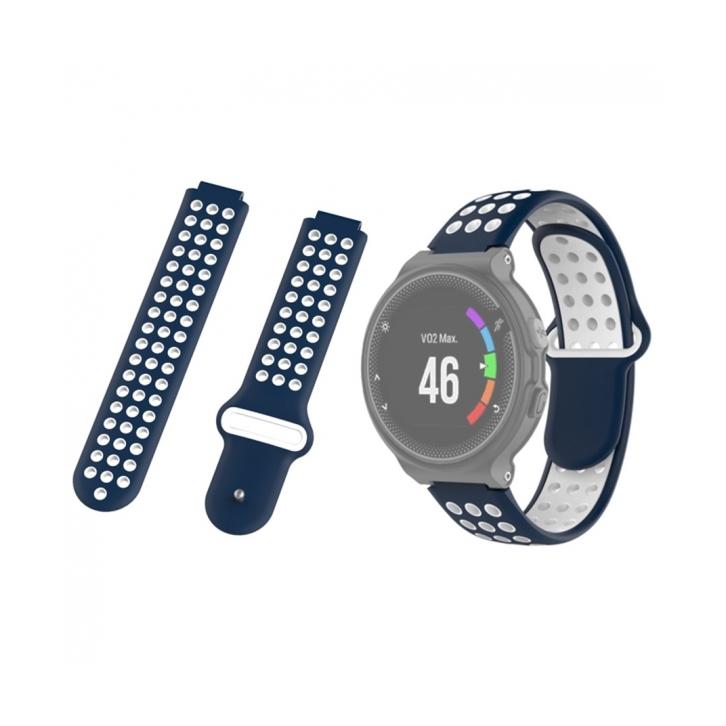 CORREA RELOJ PARA GARMIN FORERUNNER 220 230 235 630 620 735XT SILICONA AZUL BLANCO