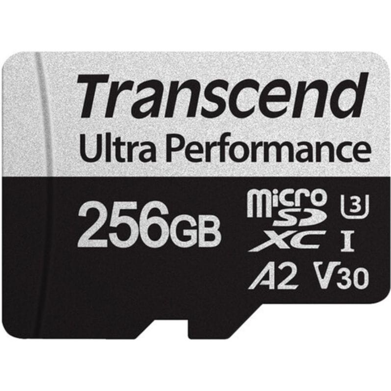 Transcend TS256GUSD340S 256 GB Clase 10 UHS-I U3 V30 A2 Negro / Gris - Tarjeta microSD