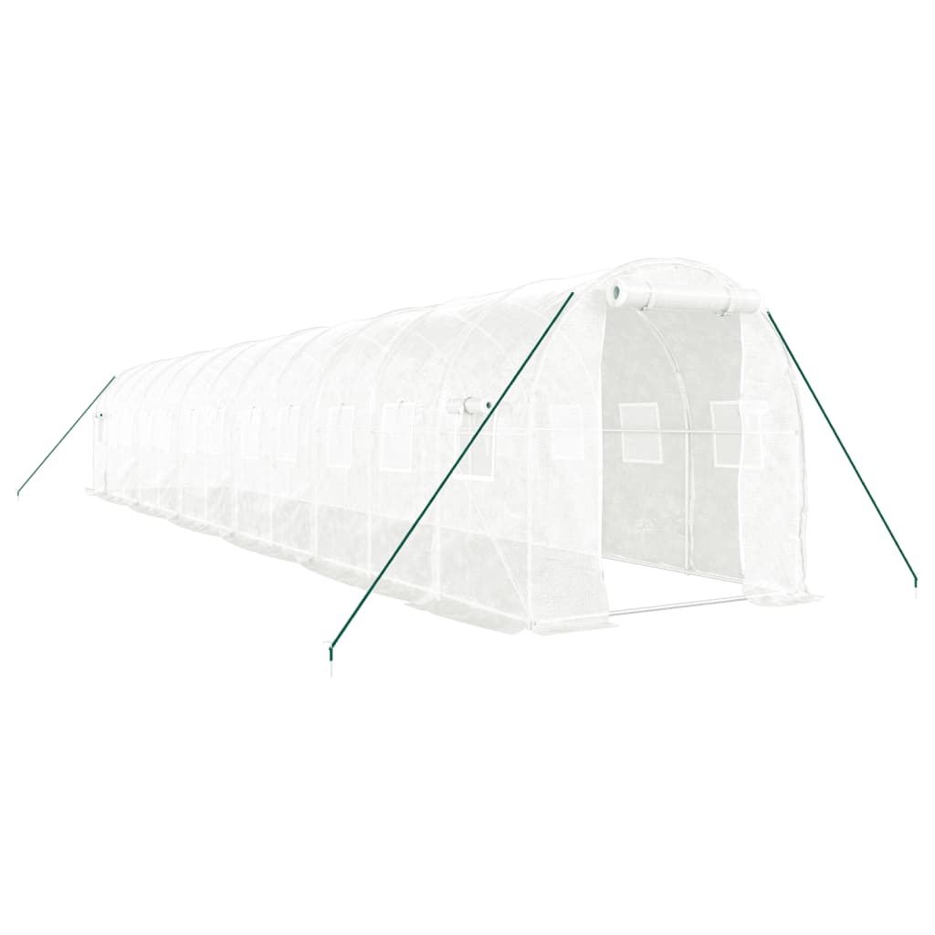 vidaXL Invernadero con estructura de acero blanco Multitalles
