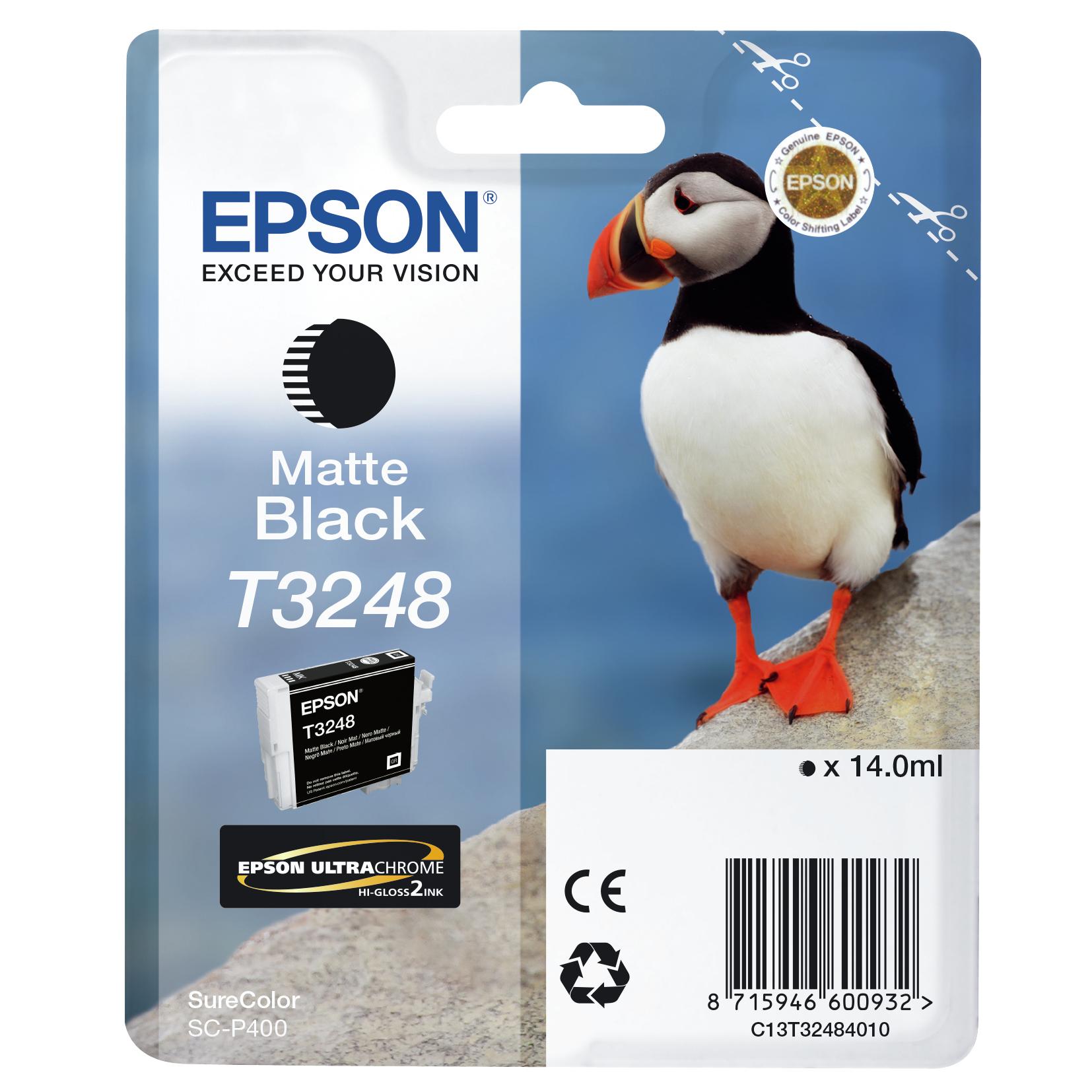 Cartucho de tinta Original Epson T3248 Negro Mate
