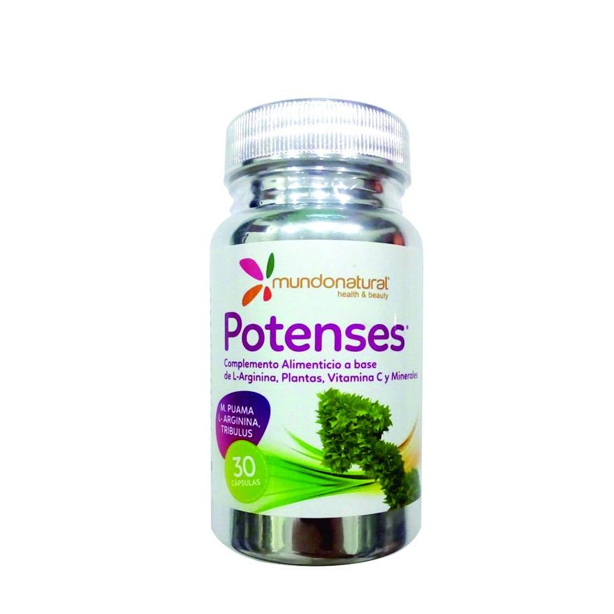 Mundo Natural Potentes 30 Capsulas - L-Arginina, Vitaminas y Minerales