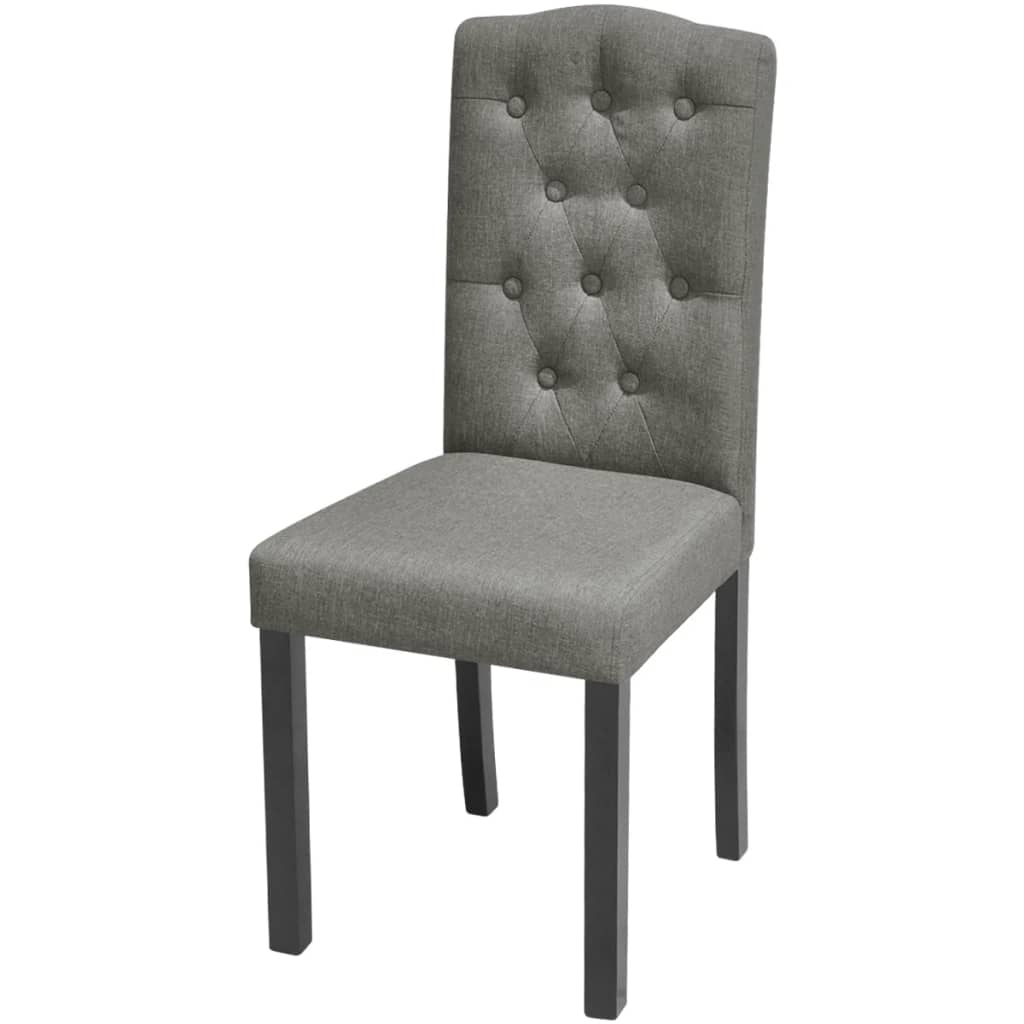Pack de 4 sillas Mhin tapizado gris 95x42x51,5 cm