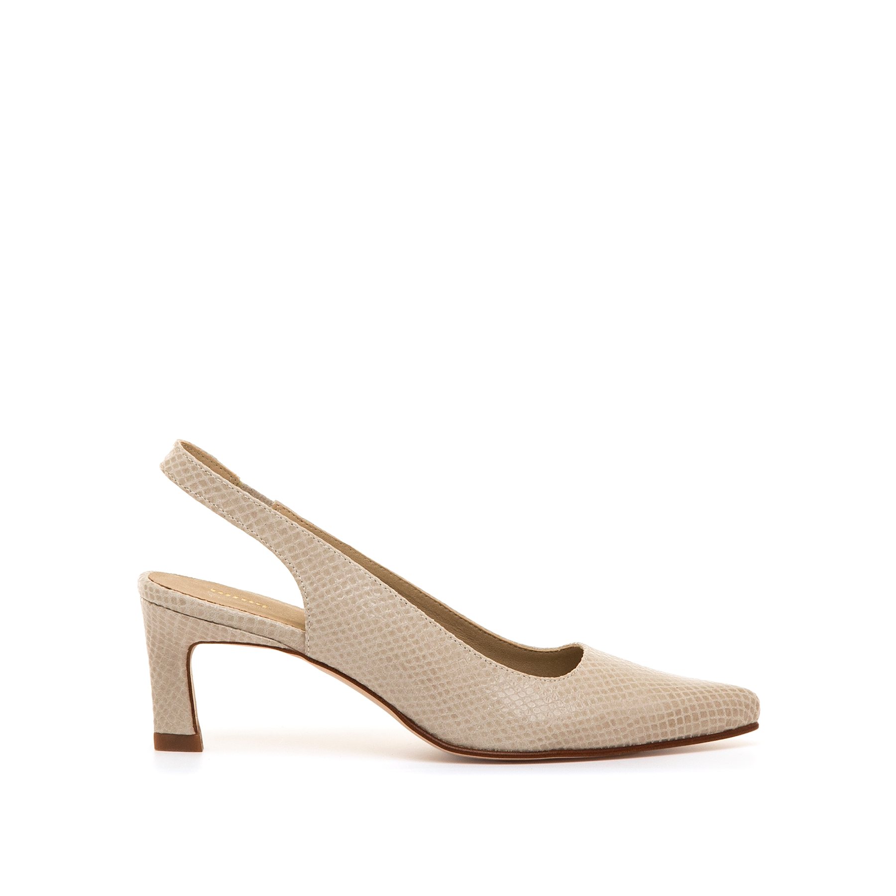 Mustang-MTNG zapatos de tacón mujer gala beige con cierre elástico y tipo de puntera afilada