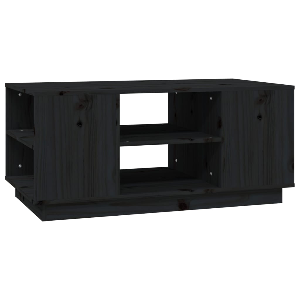 Vidaxl Mesa de Centro de Madera Maciza de Pino 90x49x40,5 Cm Natural
