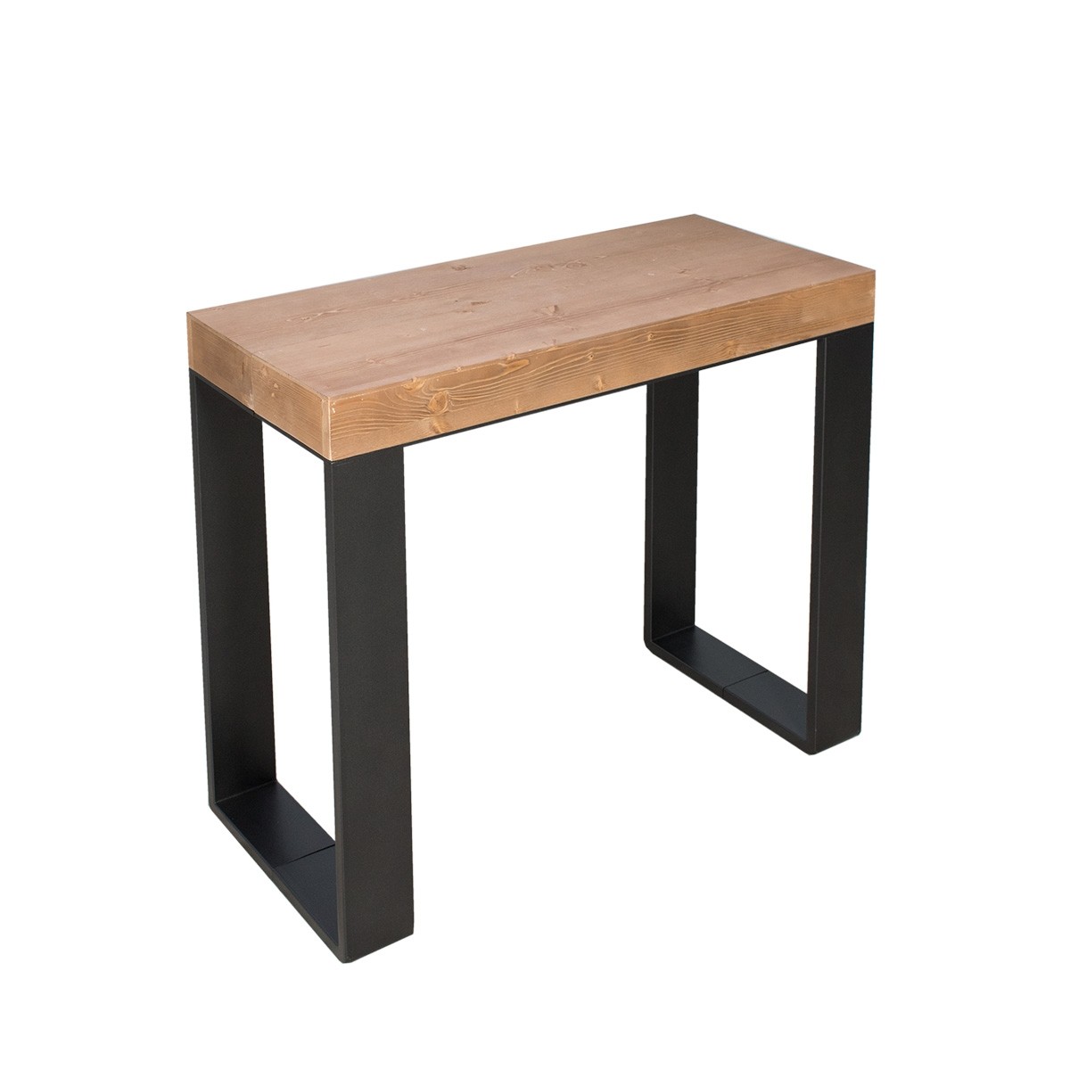 Consola extensible 90x40/190 cm Tecno Small Premium Abete Tinto estructura Antracita - Itamoby
