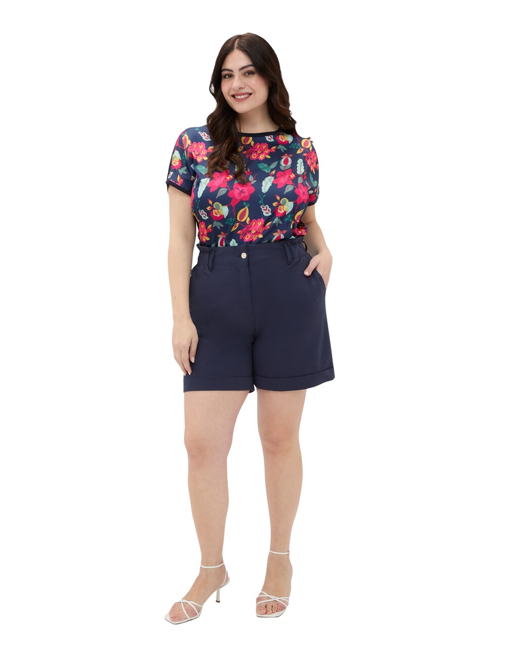 Fiorella Rubino - Pantalones Bermuda en Punto Milano