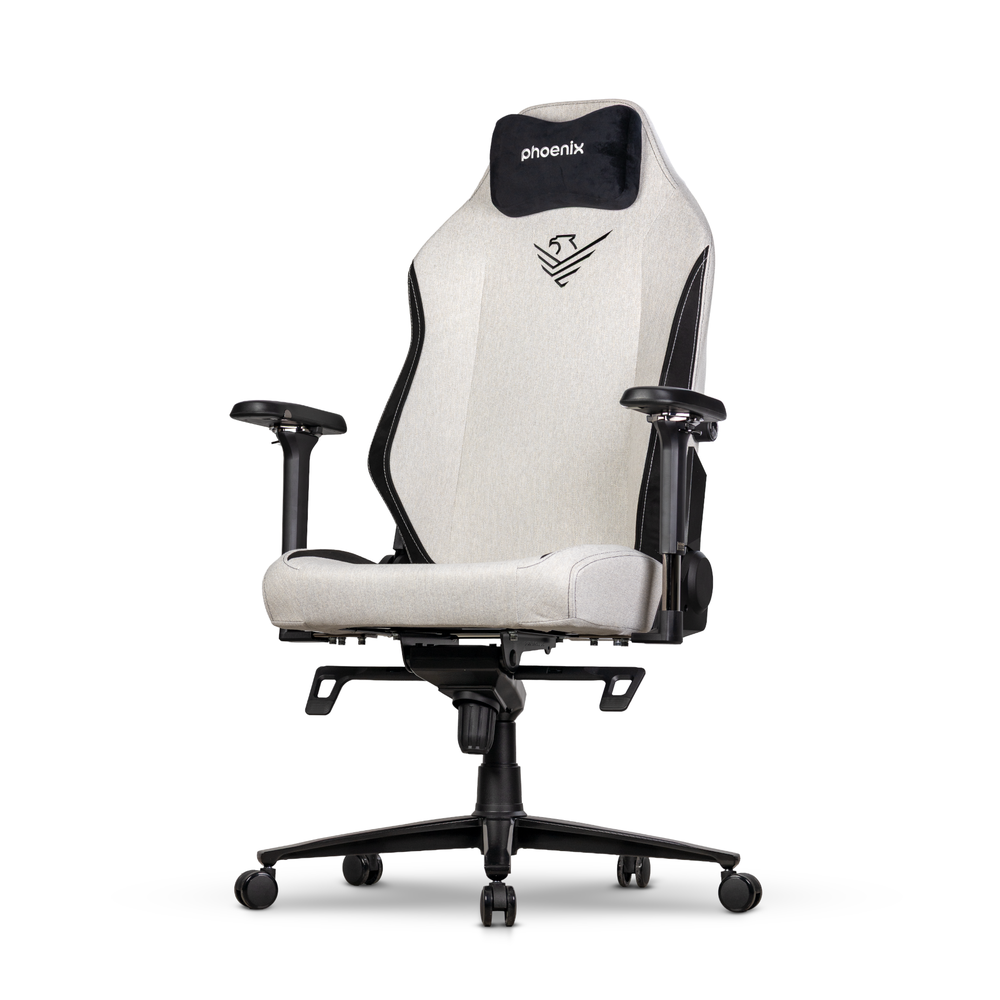 Phoenix - Silla gaming PHMRE-T-GR-XL con respaldo ergonómico, tapizado Napa Prime Hybrid resistente y soporte cervical magnético Omni-Cool para uso intensivo