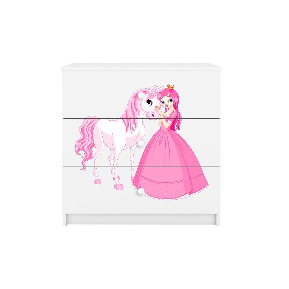 Cómoda Kocot Kids BabyDreams Princess and Horse White