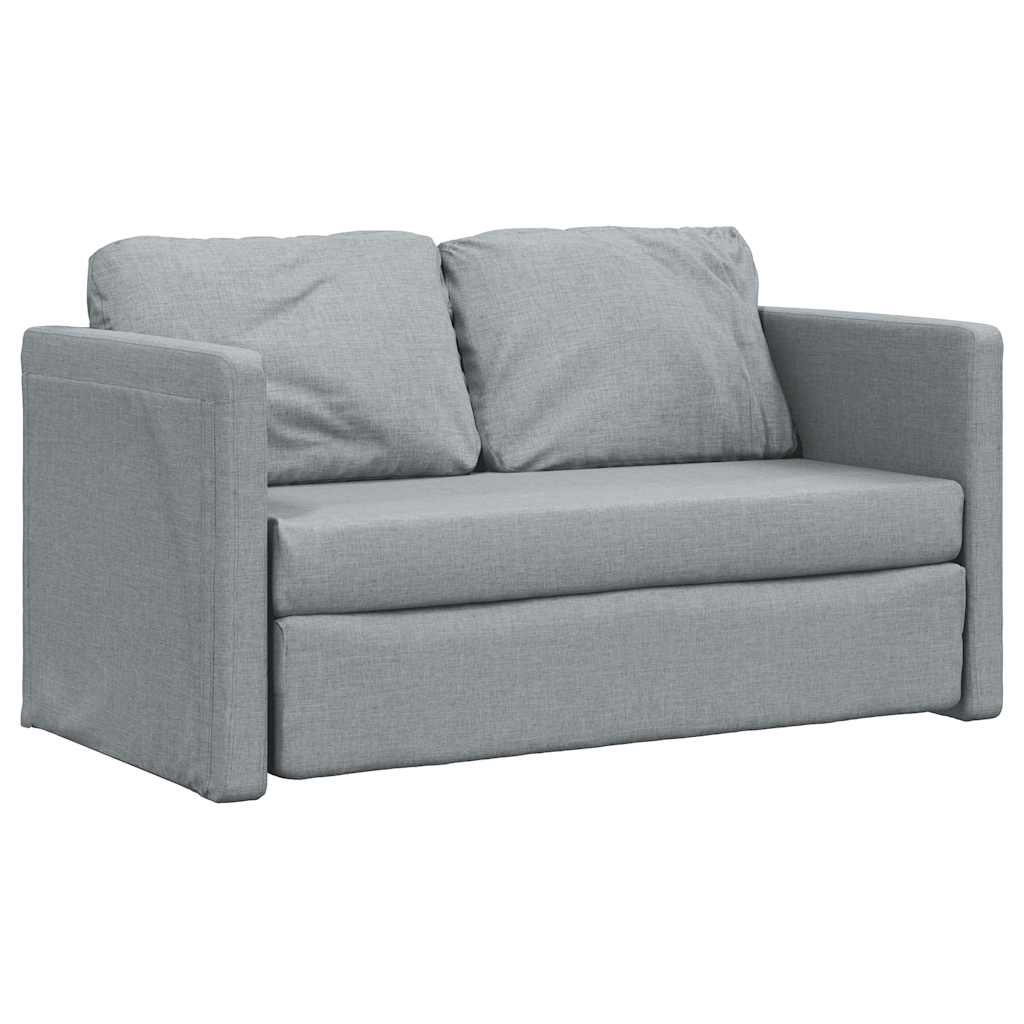 vidaXL Sofá cama de suelo 2 en 1 tela gris claro 112x174x55 cm