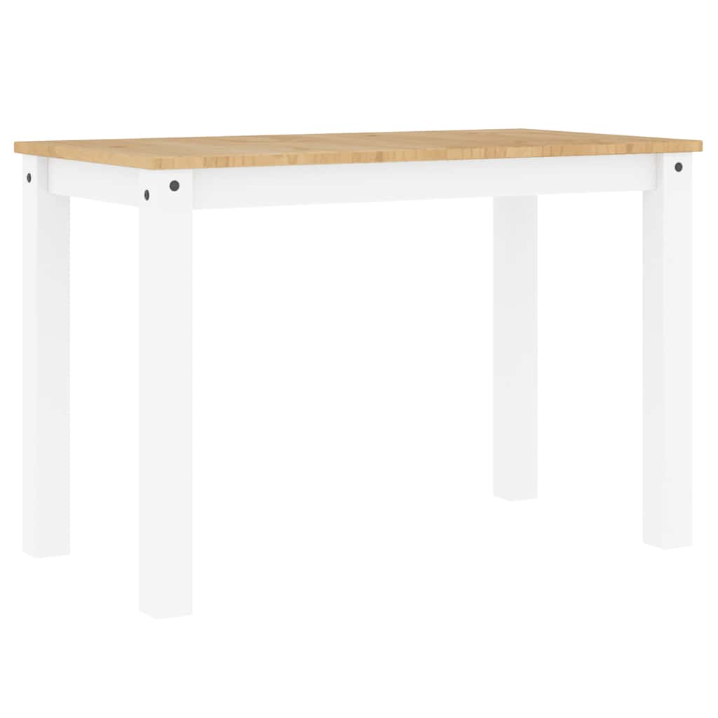 vidaXL Mesa de comedor Panama madera maciza pino blanco 112x60x75 cm