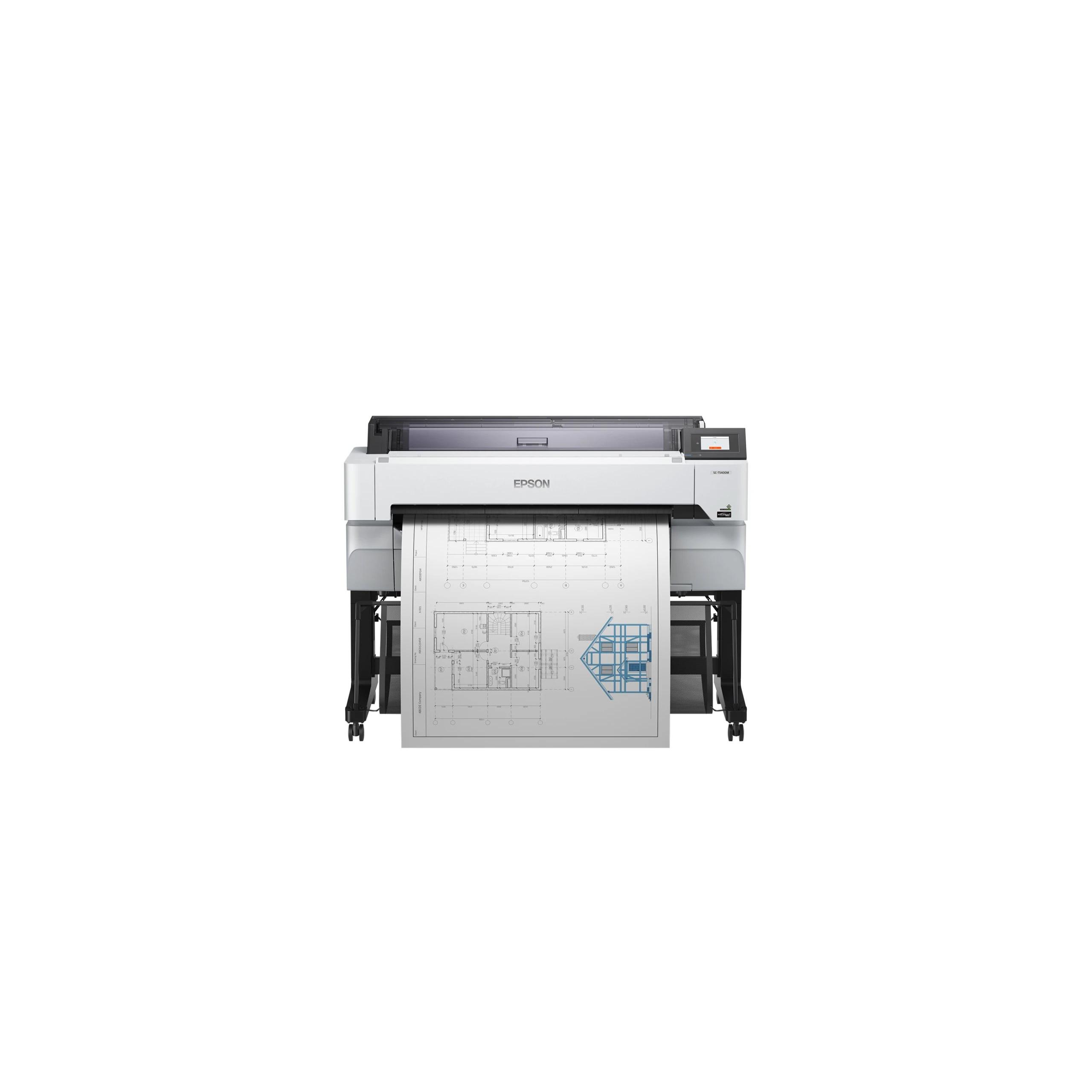 Epson - Plóter SureColor SC-T5400M para impresión, escaneado y copia técnica con tinta pigmentada 2400 x 1200 ppp y escáner CIS de 600 ppp