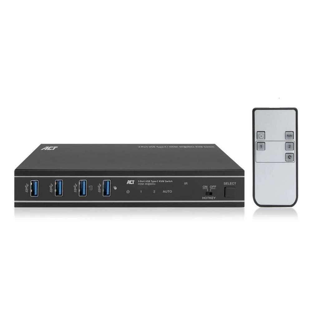 HUB Switch puertos 2 x HDMI; 4 x USB-A 3.2 Gen1; jack 3,5 mm; USB-C Atc AC7922  | HDMI y USB-C (DisplayPort Alt Mode), Negro