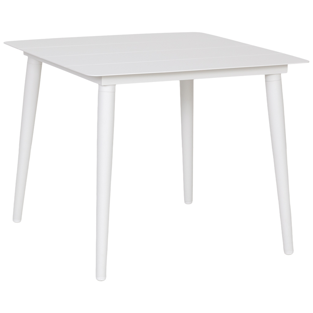 Wonderlust Deco - Mesa de aluminio blanca 90x90x75h cm Blanco 90x90x75h cm